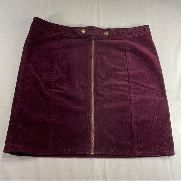 Blue Spice Corduroy   Mini Skirt  Red Wine Size: 13 - Picture 1 of 9